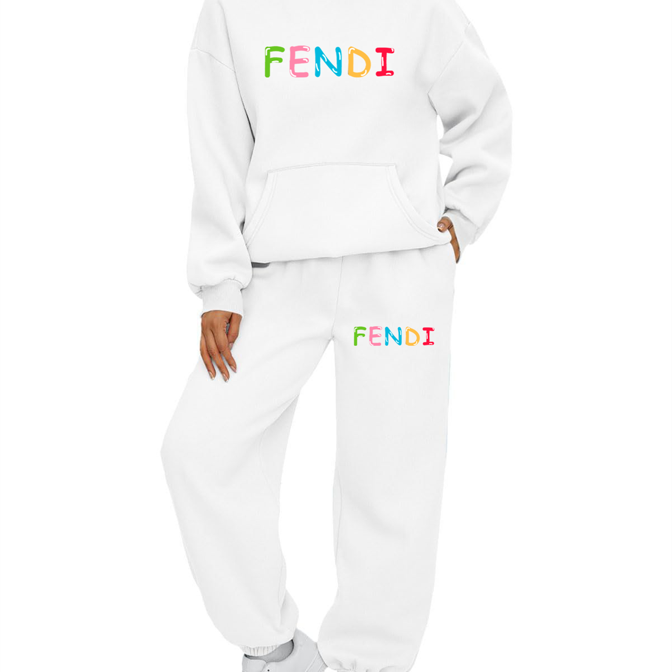【 Fendi 】可愛くて大きい目のカエルのファッション連名の衛衣のスーツです