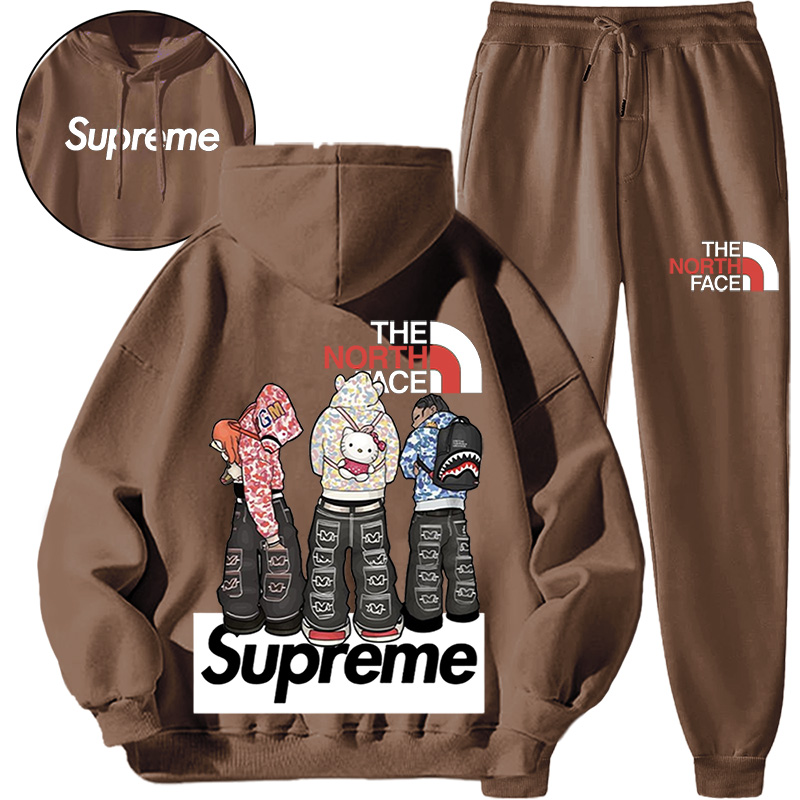 【 Supreme x The North Face 】デザインスタイルストリートファッションブランドの衛衣スーツです
