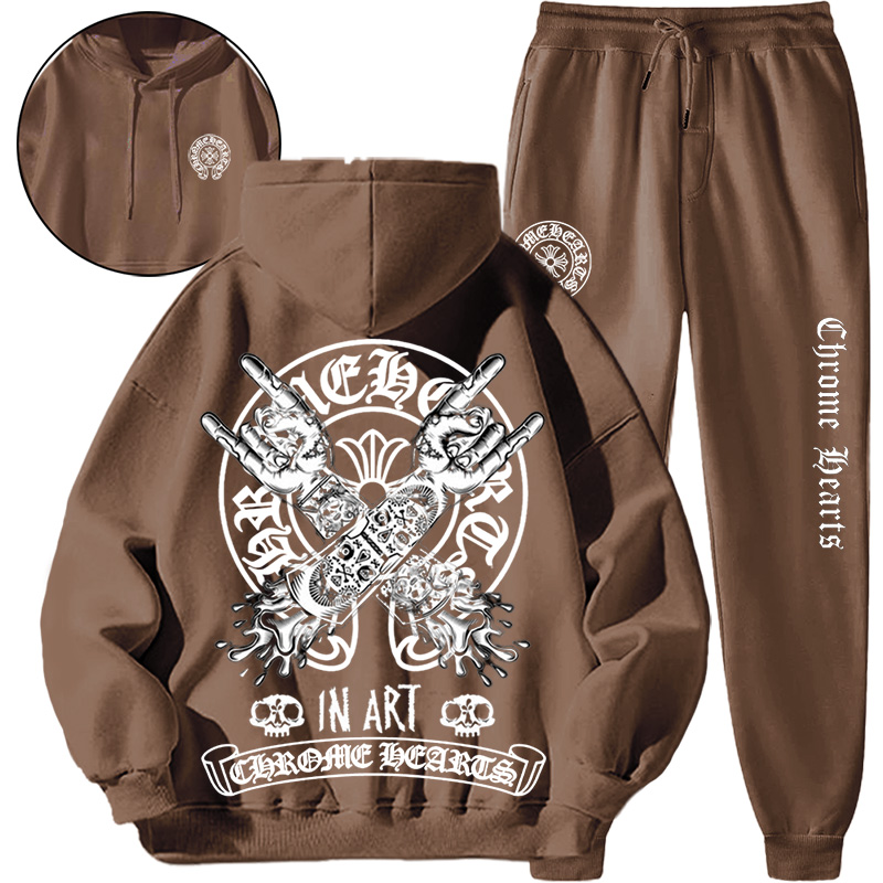 【 Chrome Hearts 】アメリカのストリートで流行しているパーカースーツです
