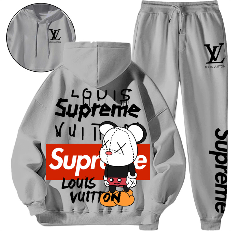 【LOUIS VUITTON & SUPREME】グラフィティアート風のぬいぐるみキャラクターですパーカーのスーツです