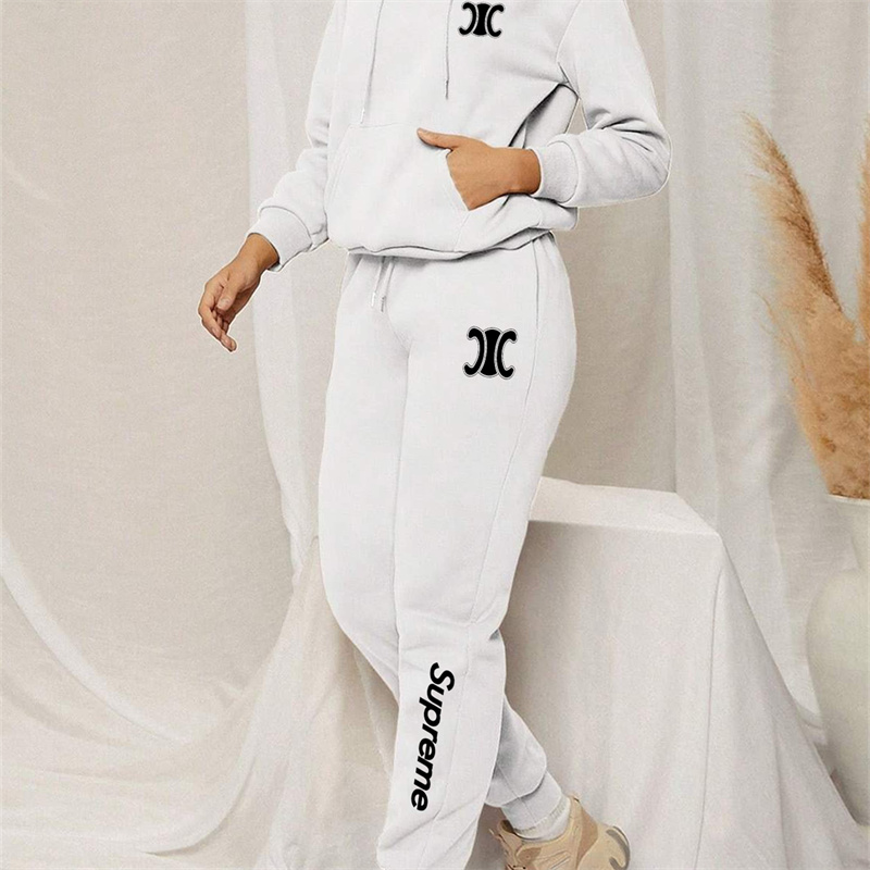 【 Supreme x Celine 】デザインスタイルのおしゃれな小さい人の衛衣のスーツです