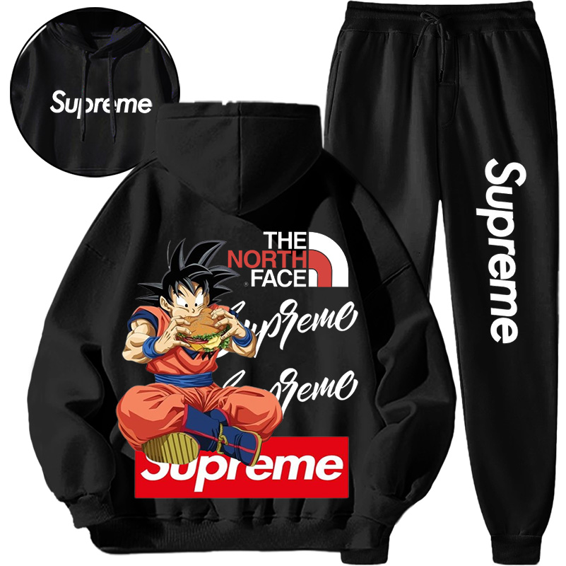 【 Supreme】箇性的なファッションデザインのブランドの連名のパーカーのセットです