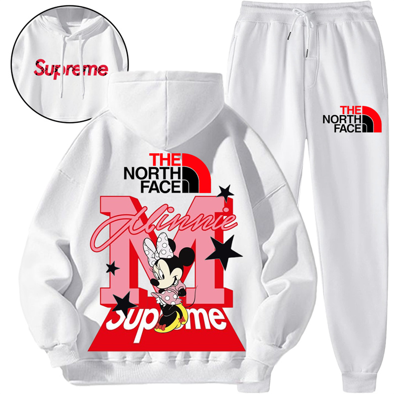 【 Supreme x The North 】箇性的なデザインのブランドの衛衣のスーツです
