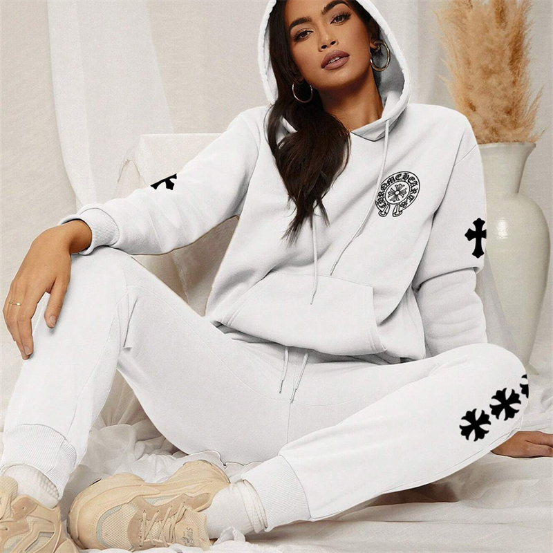 【 Chrome Hearts 】ハイストリート?ファッション翼の十字架ですパーカーのスーツです
