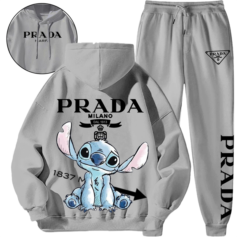 【PRADA】色水墨のスタイルです犬のキャラクターですパーカーのスーツです