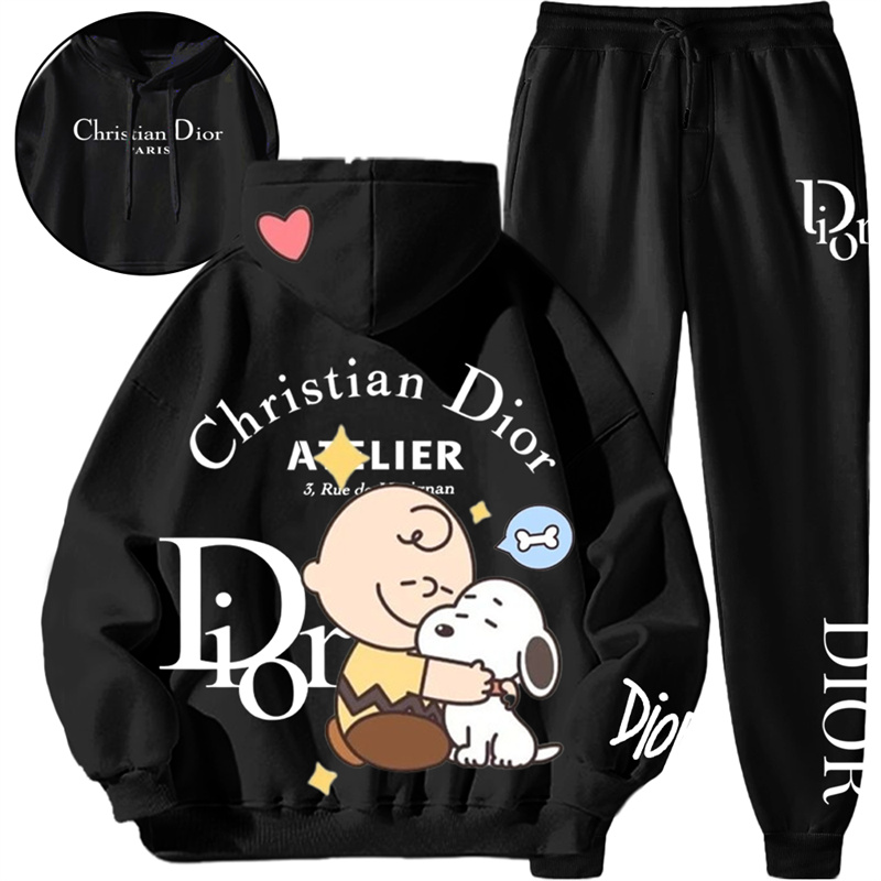 【 DIOR 】SNOOPY 犬と男の子が可愛いQ版ですパーカーのスーツです