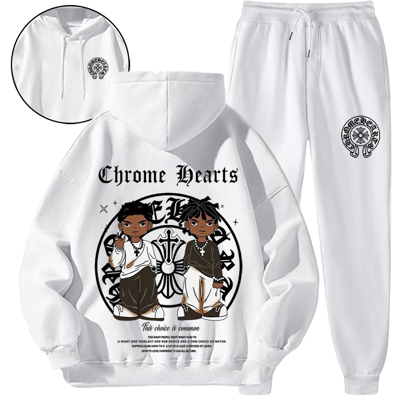 【 Chrome Hearts 】スタイリッシュなデザインの黒人ファッションパーカーのスーツです