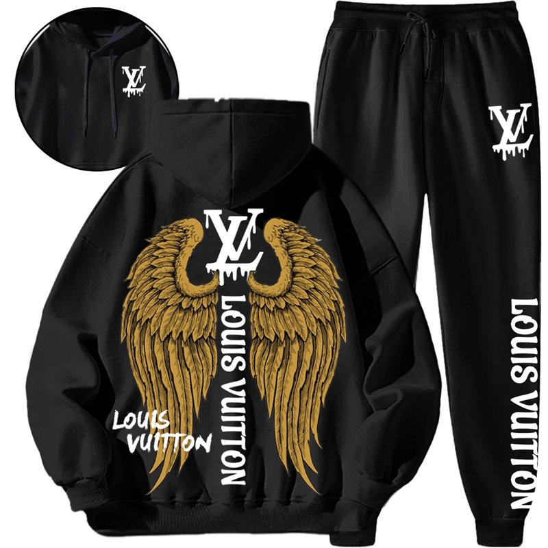 【 LOUIS VUITTON 】黄金の翼の個性的なデザインですパーカーのスーツです
