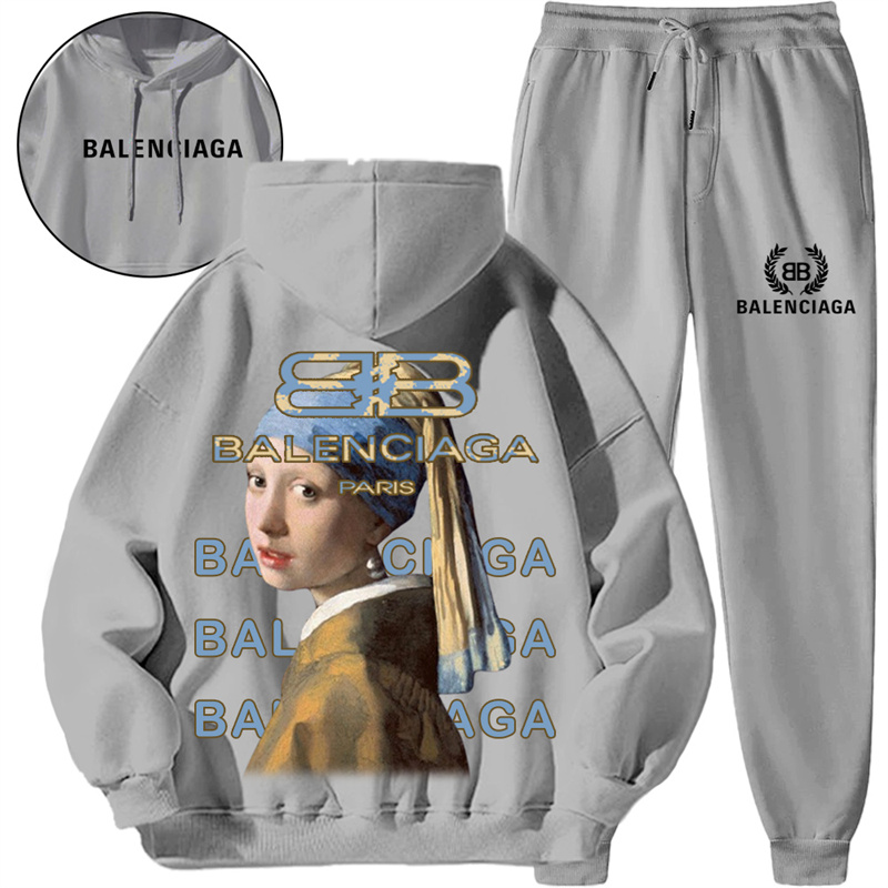 【 Balenciaga】おしゃれ油絵少女デザイン超人気衛衣スーツです