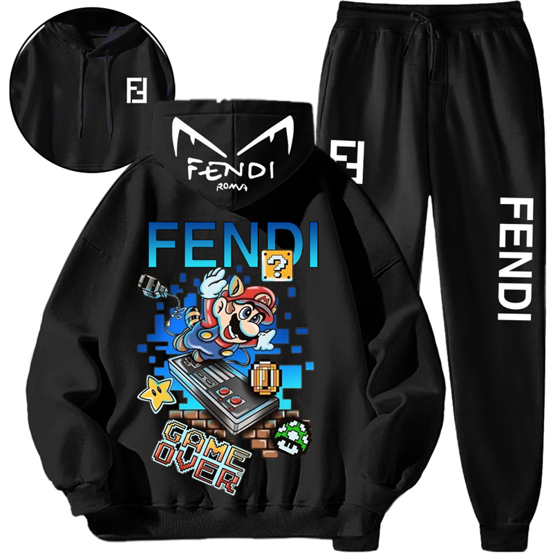 【 Fendi 】】ピクセルマリオファッションパーカーセットです