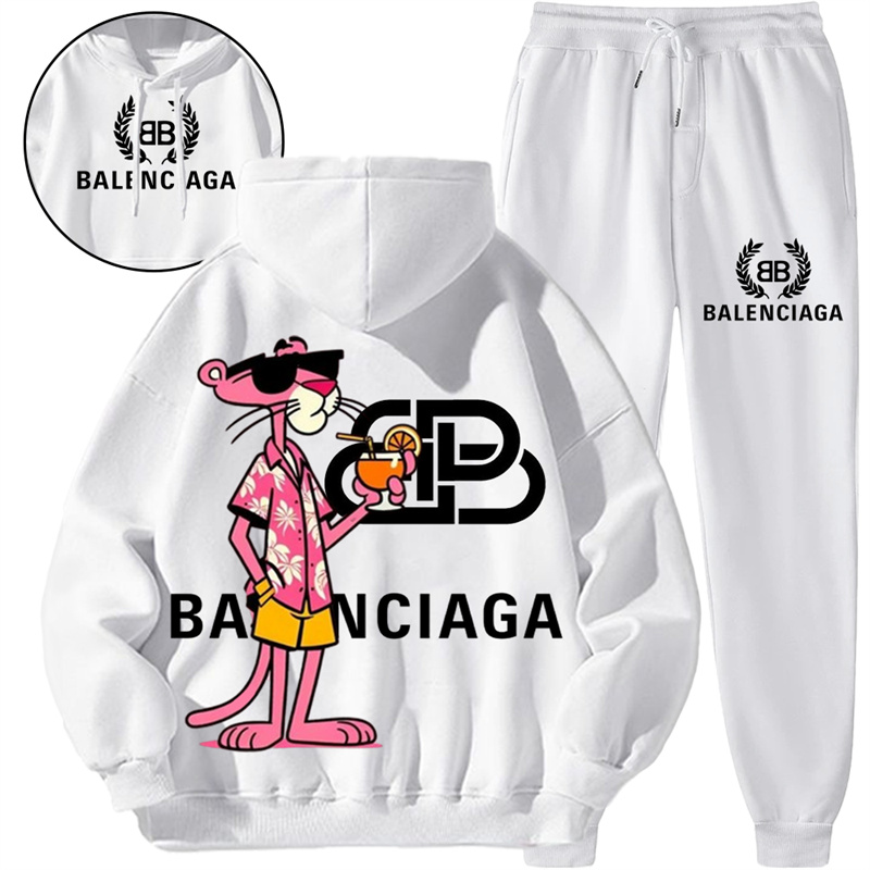【 Balenciaga】ピンク豹ファッション連名パーカーセットです