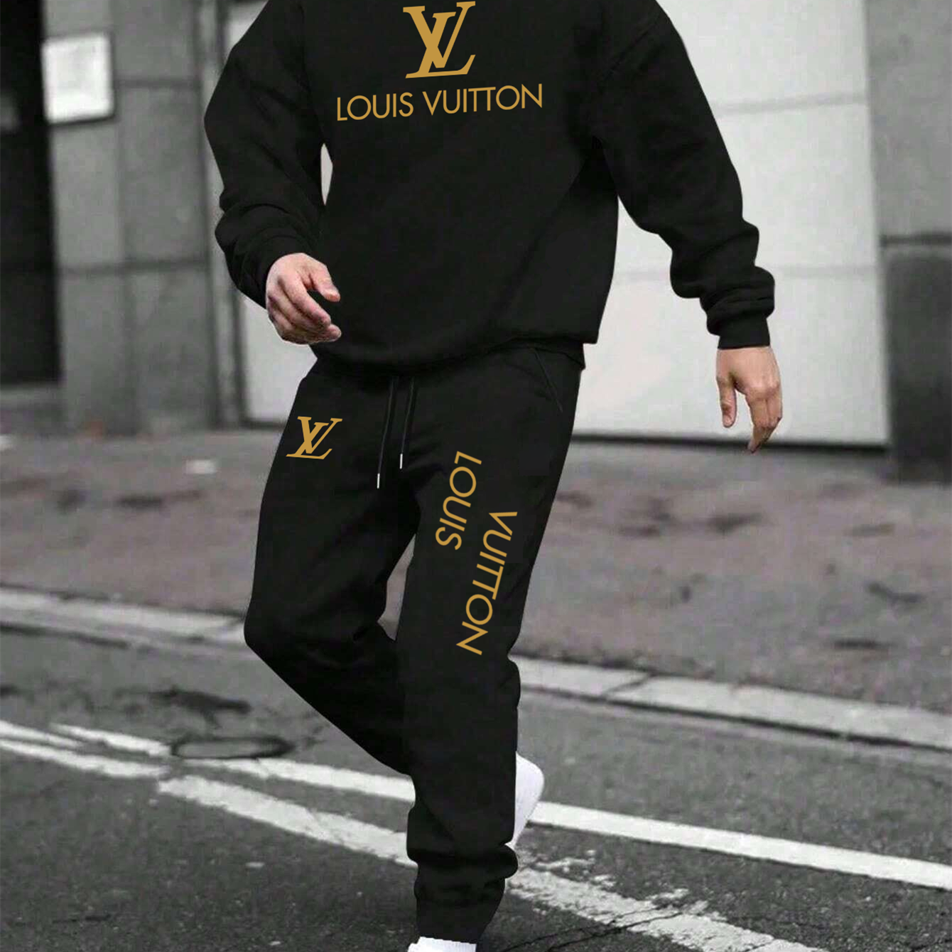 【 Louis Vuitton】デザイン髑髏シンプルなスタイルのパーカーセットです