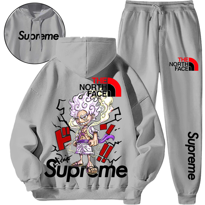 【 Supreme x The North Face 】Q版五檔羅飛時尚連名衛衣スーツ
