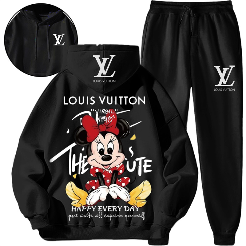 【 Louis Vuitton 】おしゃれねずみ連名パーカーセットです