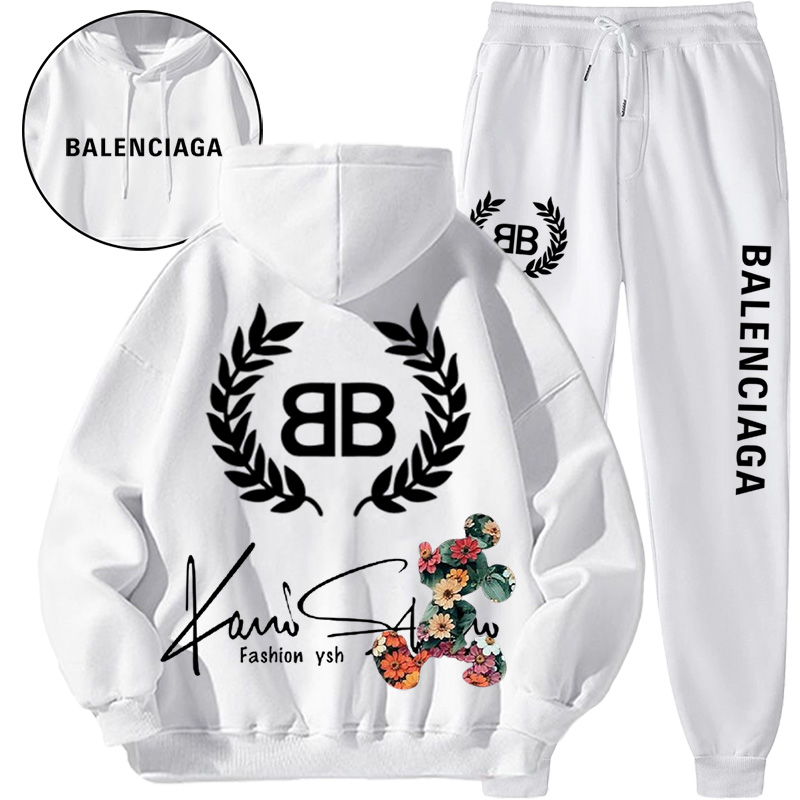 【Balenciaga 】シンプルなデザインのカラーマウスのファッションパーカーのセットです