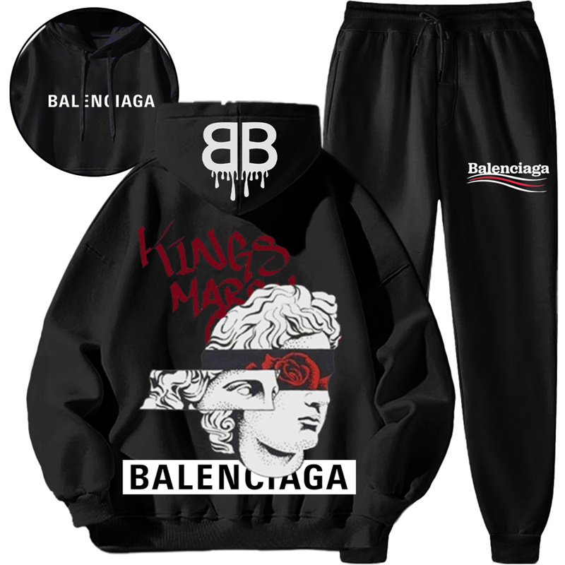 【 Balenciaga】彫像の箇性的なファッションブランドの衛衣のスーツです