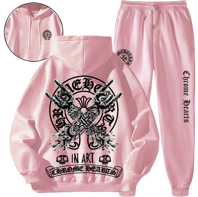 【 Chrome Hearts 】アメリカのストリートで流行しているパーカースーツです