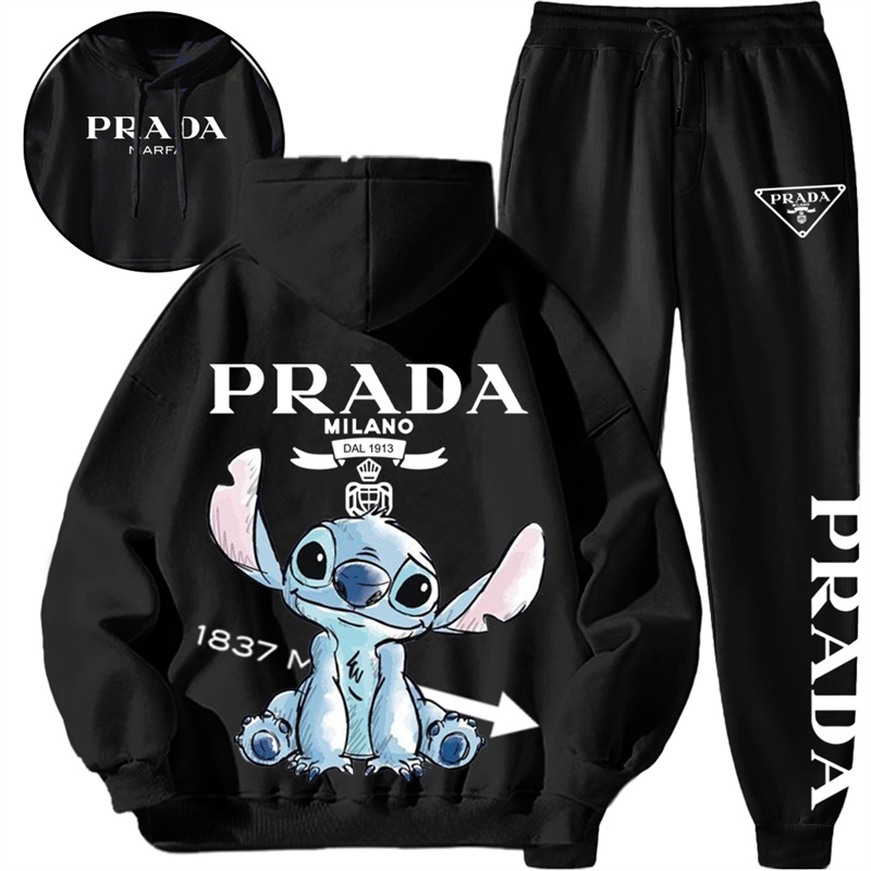【PRADA】色水墨のスタイルです犬のキャラクターですパーカーのスーツです