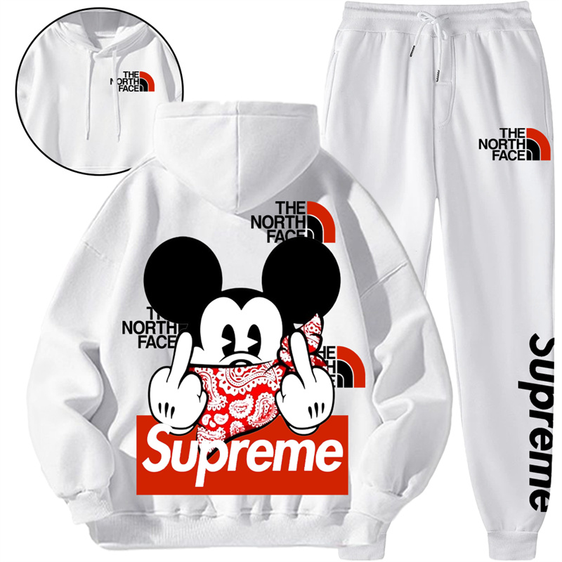 【THE NORTH FACE & SUPREME】MICKEY 高街ファッションキャラクターですパーカーのスーツです