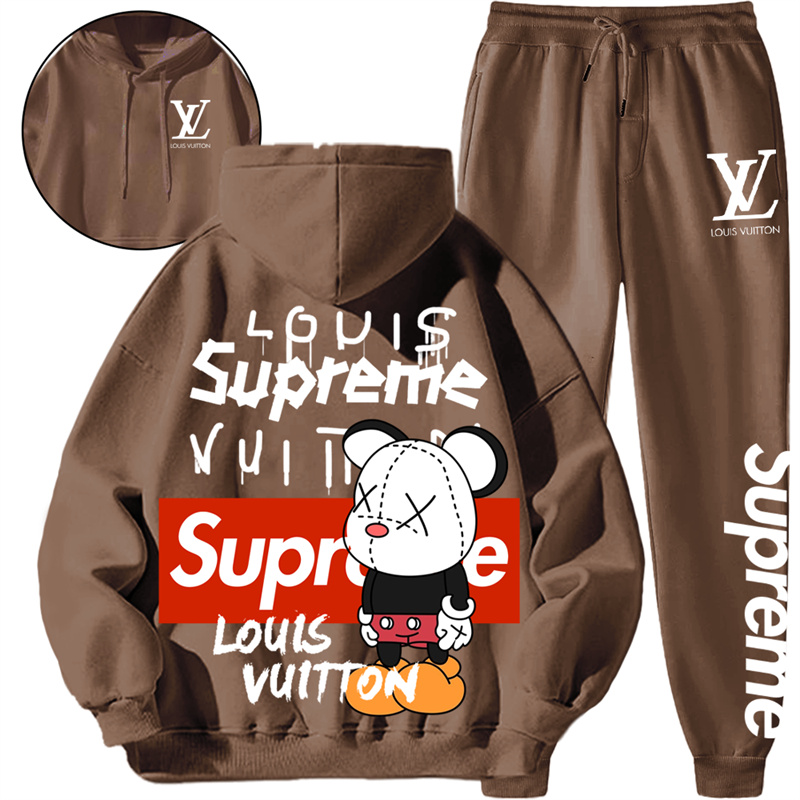 【LOUIS VUITTON & SUPREME】グラフィティアート風のぬいぐるみキャラクターですパーカーのスーツです