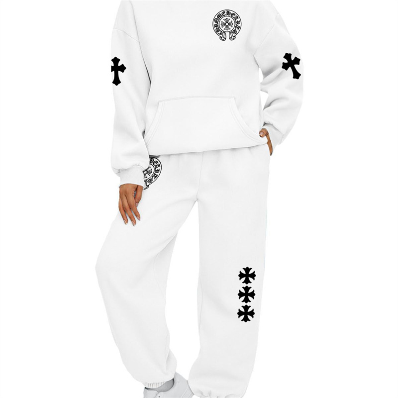 【 Chrome Hearts 】ハイストリート?ファッション翼の十字架ですパーカーのスーツです