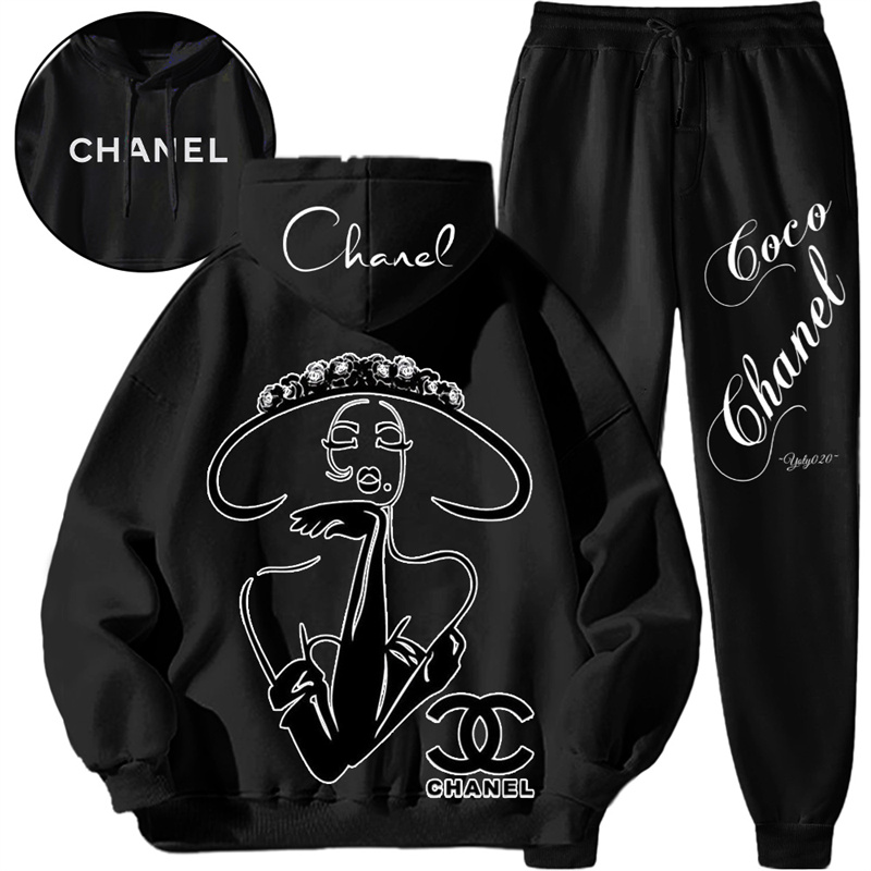 【 Chanel】シンプルなデザインのおしゃれな女性の超流行のパーカーのスーツです