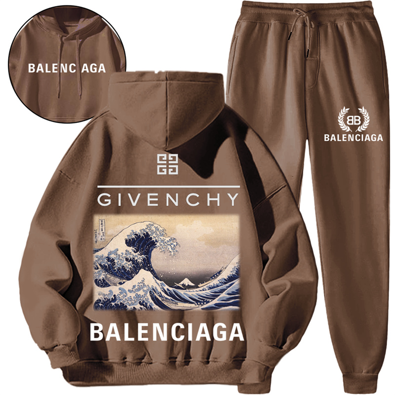 【 Balenciaga x Givenchy 】神奈川のサーフィンのテーマのファッションのパーカーのセットです
