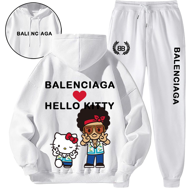 【 Balenciaga 】かわいい子猫ファッション連名パーカーセットです