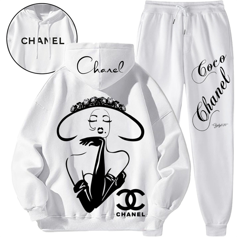 【 Chanel】シンプルなデザインのおしゃれな女性の超流行のパーカーのスーツです
