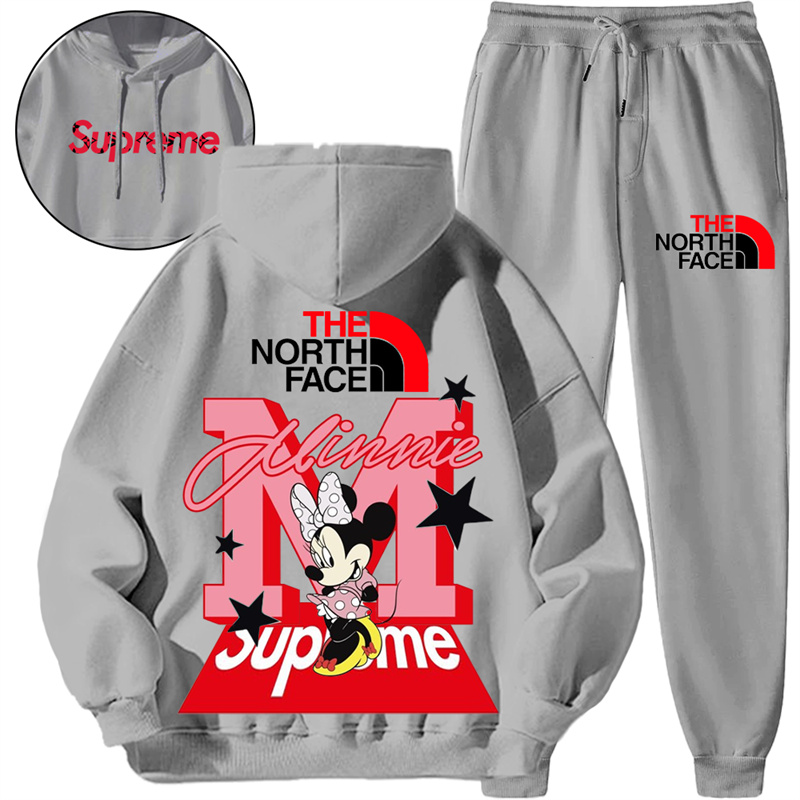 【 Supreme x The North 】箇性的なデザインのブランドの衛衣のスーツです