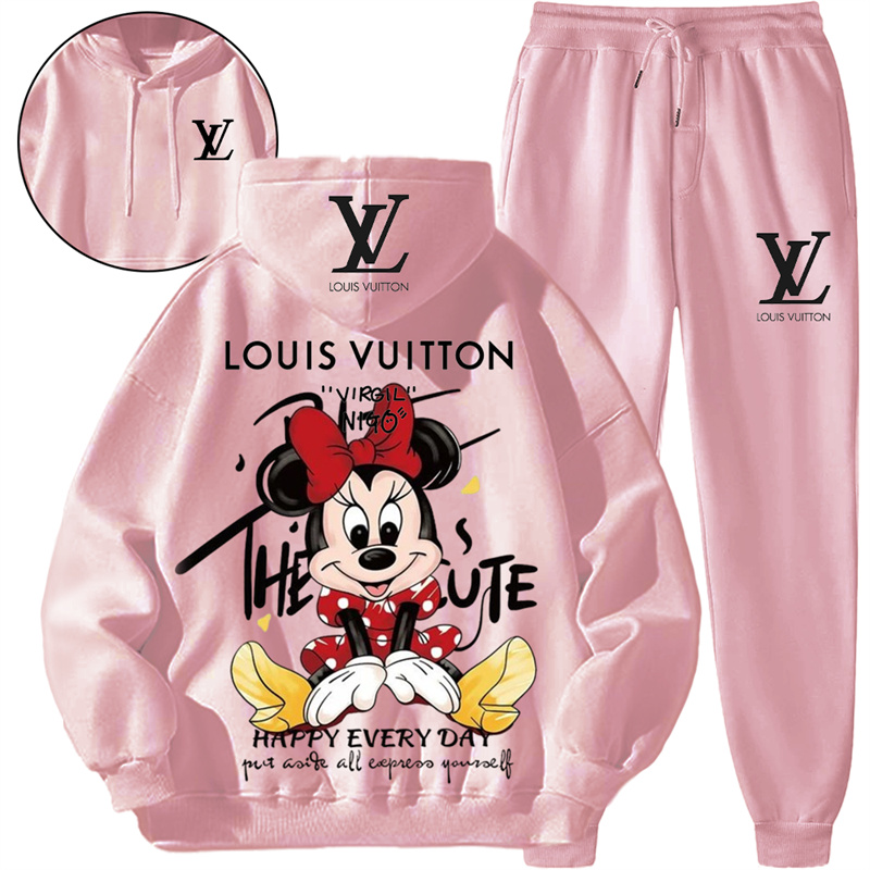 【 Louis Vuitton 】おしゃれねずみ連名パーカーセットです