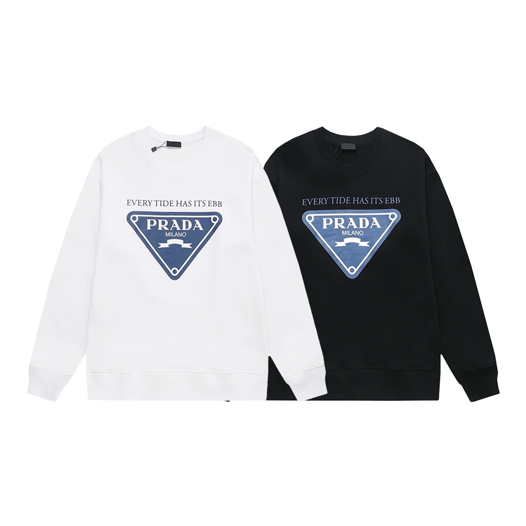 【PRADA 公式旗艦店】プラダ 丸首の衛衣 スウェットご好評に付き再入荷