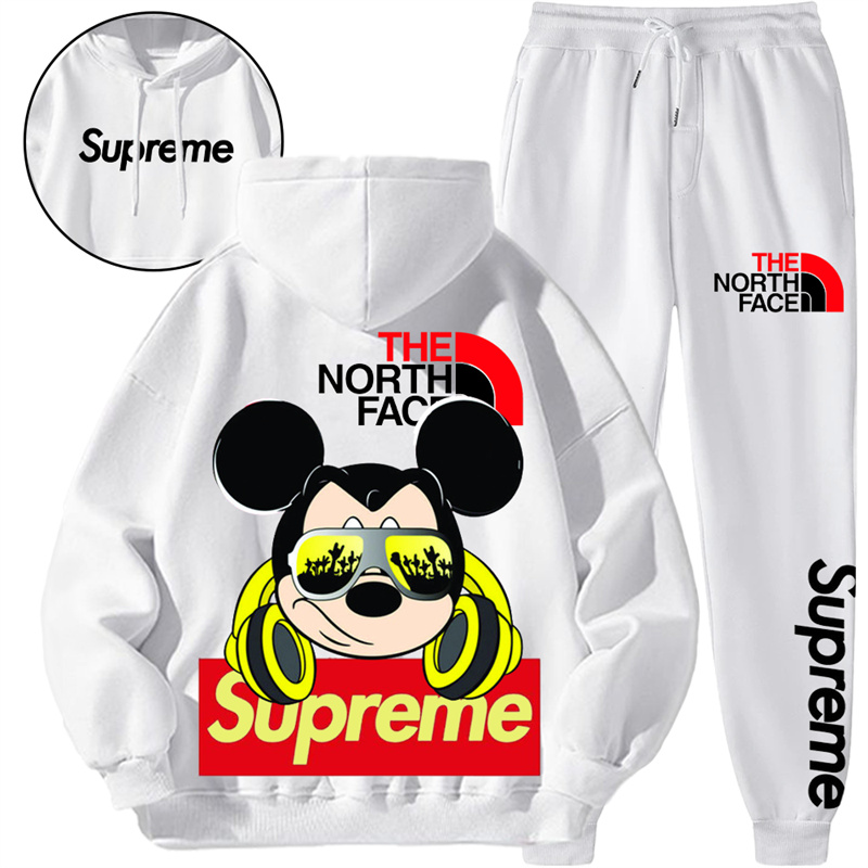 【 Supreme x The North Face 】ミュージックマウスファッション連名パーカーセットです