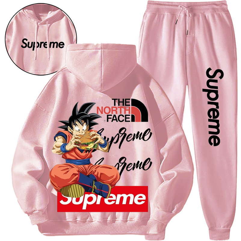【 Supreme】箇性的なファッションデザインのブランドの連名のパーカーのセットです