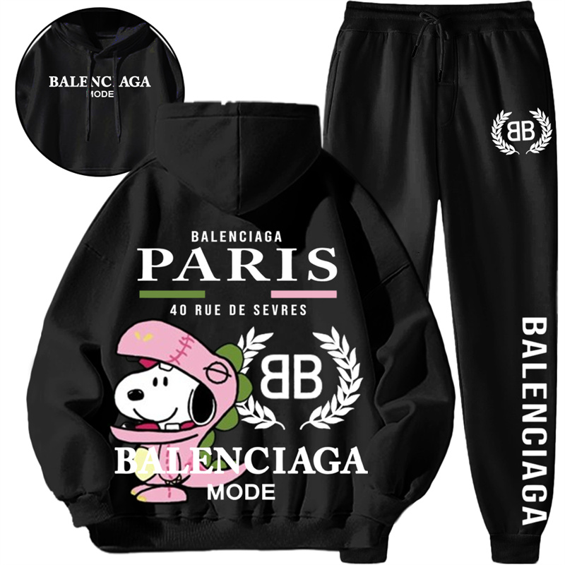 【BALENCIAGA】SNOOPY かわいいデザインです恐竜の服を着た犬ですパーカーのスーツです