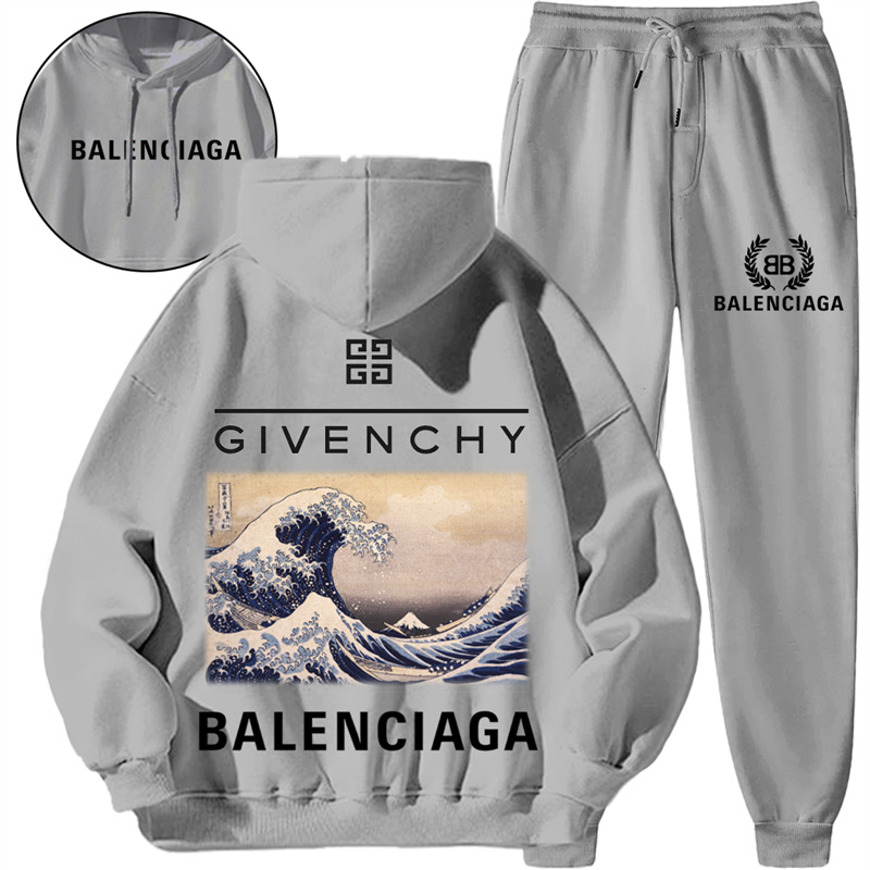 【 Balenciaga x Givenchy 】神奈川のサーフィンのテーマのファッションのパーカーのセットです