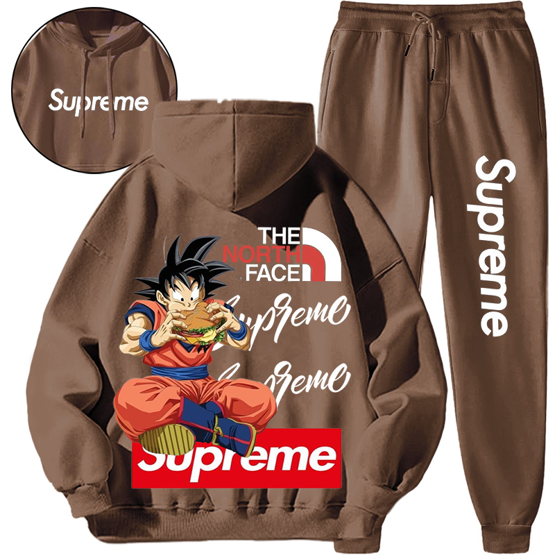 【 Supreme】箇性的なファッションデザインのブランドの連名のパーカーのセットです