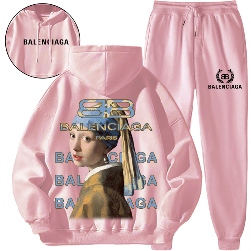 【 Balenciaga】おしゃれ油絵少女デザイン超人気衛衣スーツです