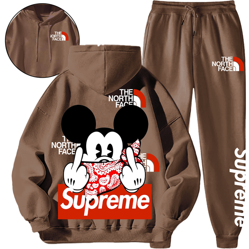 【THE NORTH FACE & SUPREME】MICKEY 高街ファッションキャラクターですパーカーのスーツです