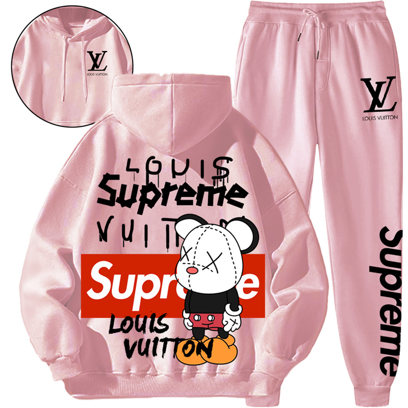 【LOUIS VUITTON & SUPREME】グラフィティアート風のぬいぐるみキャラクターですパーカーのスーツです