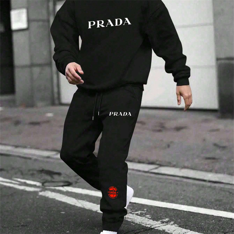 【 Prada 】熱血アニメ連名衛衣スーツです
