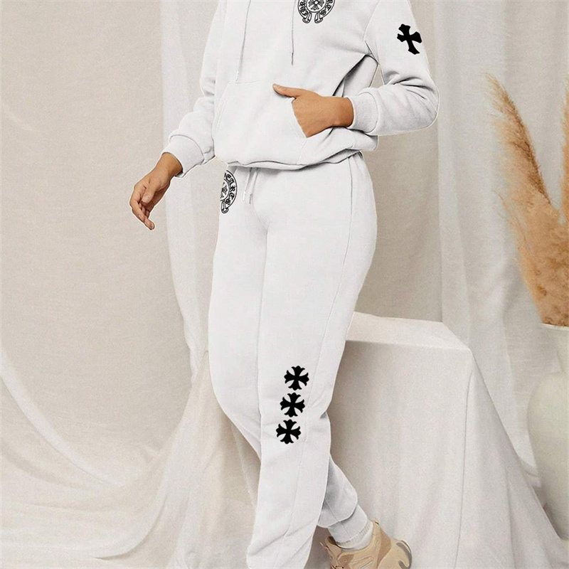 【 Chrome Hearts 】ハイストリート?ファッション翼の十字架ですパーカーのスーツです