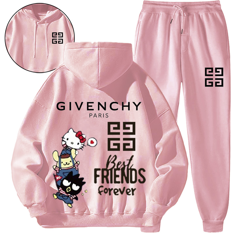 【 Givenchy 】かわいいデザインの猫連名ファッションパーカーのセットです