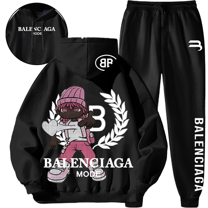 【 BALENCIAGA 】箇性的なファッションの男の子ですパーカーのスーツです
