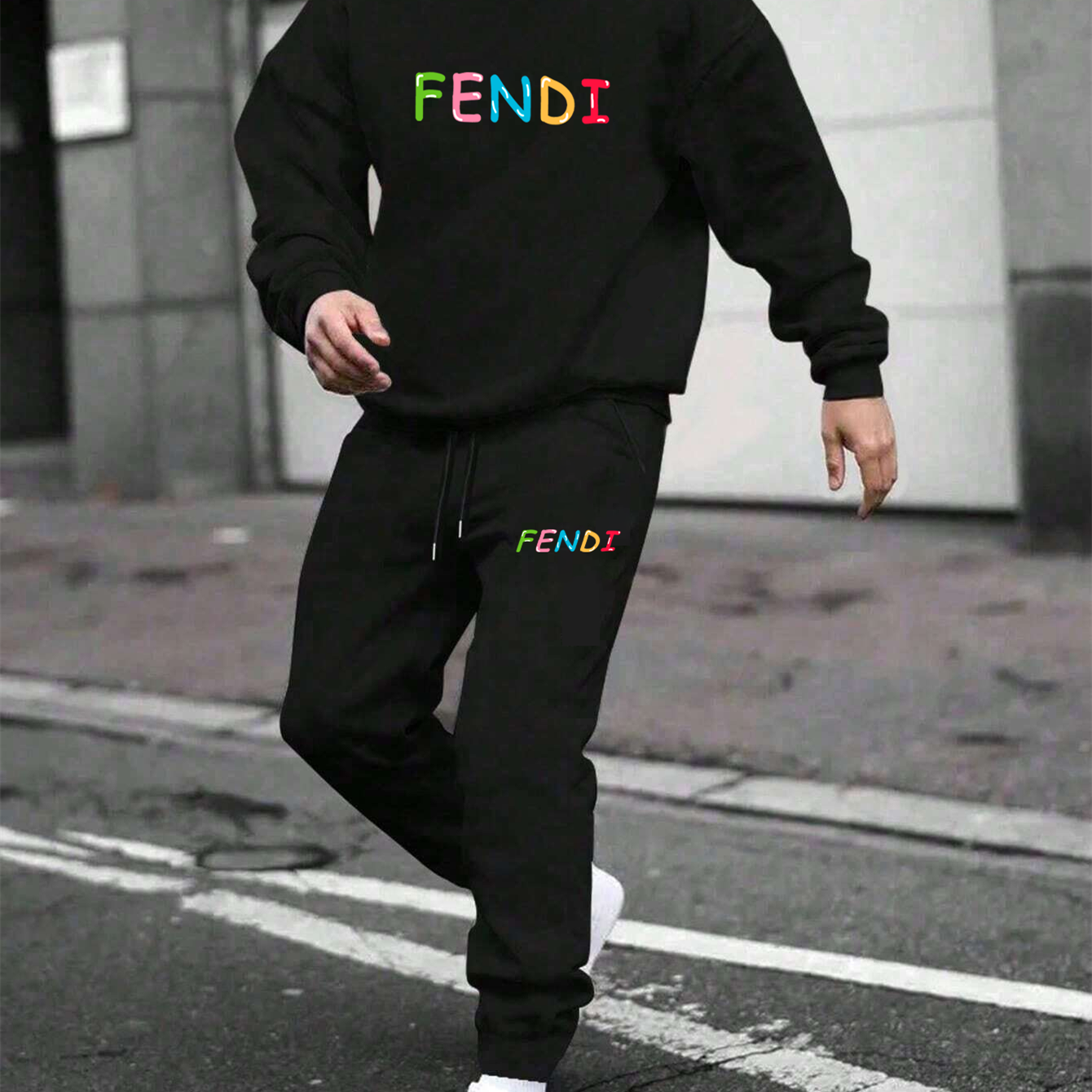 【 Fendi 】可愛くて大きい目のカエルのファッション連名の衛衣のスーツです