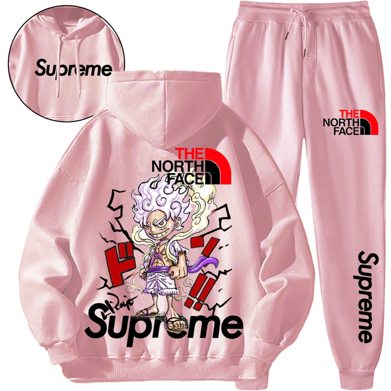 【 Supreme x The North Face 】Q版五檔羅飛時尚連名衛衣スーツ