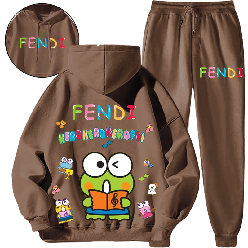 【 Fendi 】可愛くて大きい目のカエルのファッション連名の衛衣のスーツです