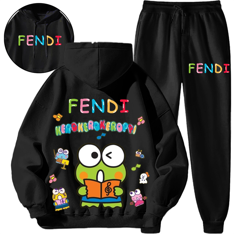 【 Fendi 】可愛くて大きい目のカエルのファッション連名の衛衣のスーツです