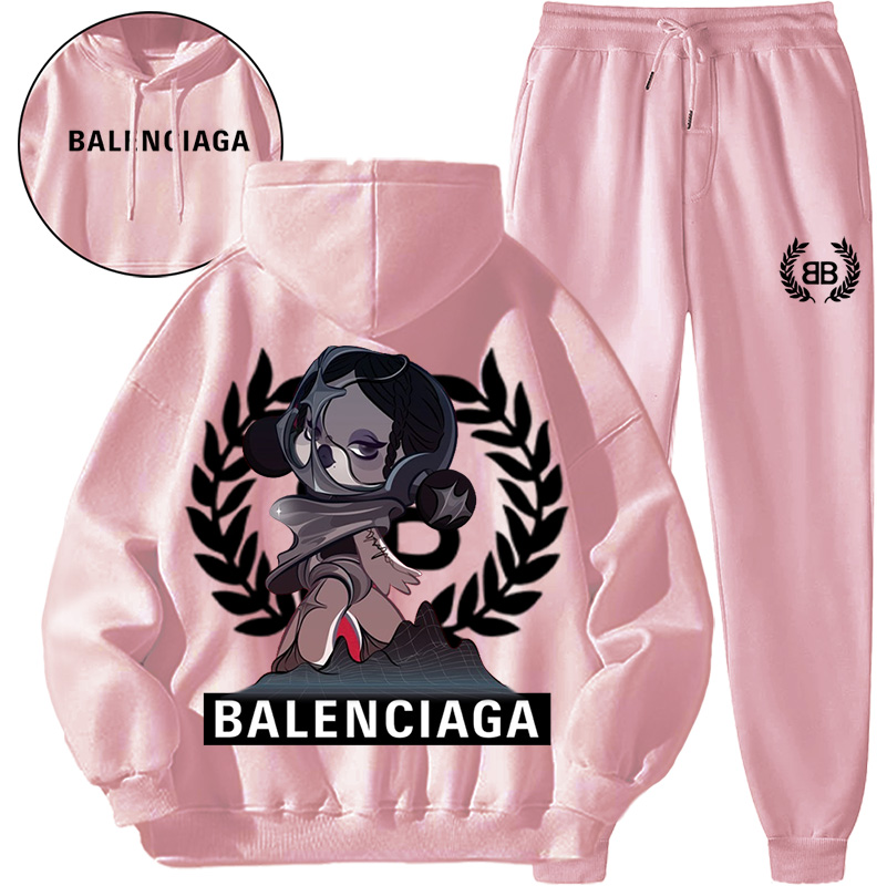 【 Balenciaga 】スタイリッシュで個性的なデザインのキャラクターフィギュア連名パーカーセットです