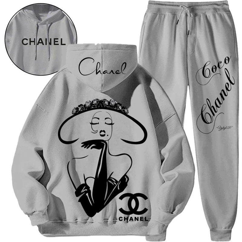 【 Chanel】シンプルなデザインのおしゃれな女性の超流行のパーカーのスーツです